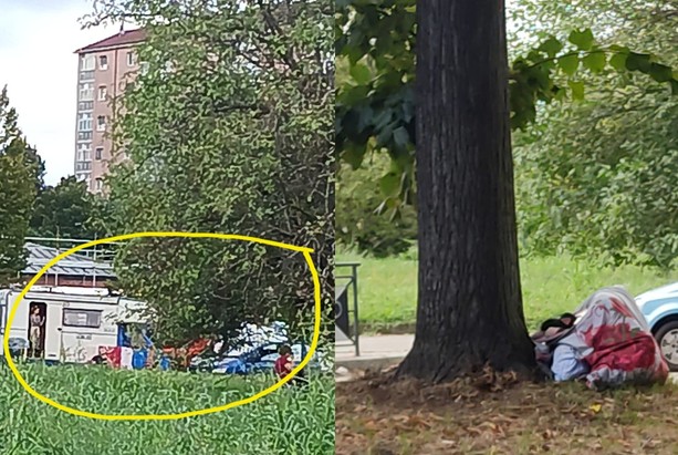 Rifiuti ed accampamenti abusivi nelle aiuole: Mirafiori assediata dai camper rom