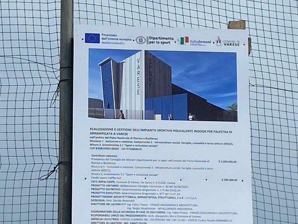 Varese si "arrampica" in cielo: sabato 7 marzo l'inaugurazione della nuova palestra e del centro sportivo di San Fermo