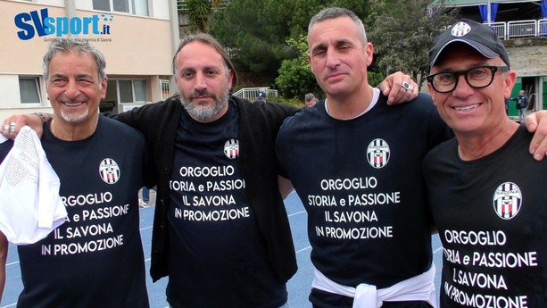 Calcio, Savona. Festa grande per mister Cola, il ds Barone e lo staff biancoblu: &quot;Ripartiremo da basi importanti, ognuno ha saputo dare il suo contributo&quot; (VIDEO)
