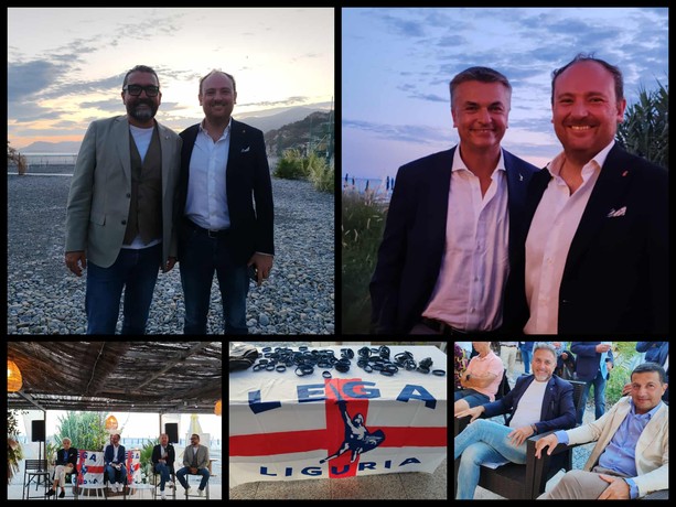 Sicurezza e infrastrutture, Rixi a Ventimiglia: &quot;Ci sono meno stranieri irregolari, la città è rinata grazie a un sindaco della Lega&quot; (Foto e video)