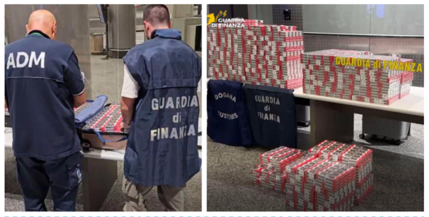 Sigarette di contrabbando in valigia, sequestrate oltre duemila stecche. Nove persone denunciate