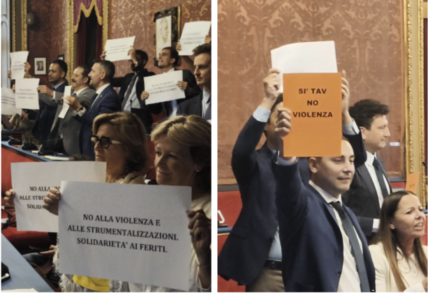 Scontri Tav, bagarre in Sala Rossa. Centrodestra contro maggioranza: "Vergogna"