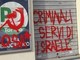 Rivendicate dalla "Osa" le scritte pro-Palestina tracciate sulla sede del Pd di via Dina