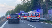 FOTO. Varese, ribaltamento all'ingresso dell'Autolaghi: soccorse quattro persone
