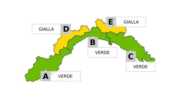 Maltempo, venerdì allerta gialla per neve in Val Bormida