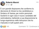 Maroni conferma il passo indietro: «Mi ritiro per motivi personali»