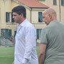 Finale. Ecco mister Alessi: prima presa di contatto con il &quot;Felice Borel&quot; per il neo tecnico giallorossoblu (FOTO)