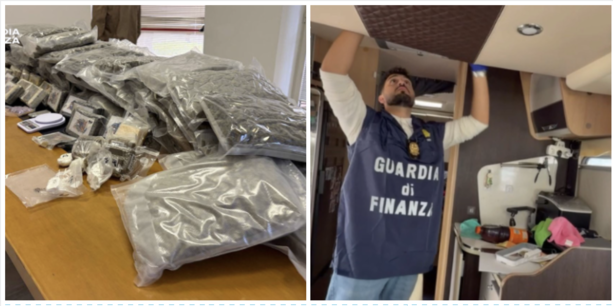 Oltre 70 chili di stupefacenti sul "camper della droga". La Finanza di Varese arresta tre persone Oltre 70 chili di stupefacenti sul "camper della droga". La Finanza di Varese arresta tre persone