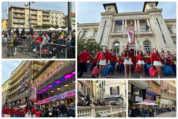 Sanremo, la sfilata delle bande accende il centro: musica e colori aprono il weekend dei fiori (Foto e Video)