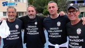 Calcio, Savona. Festa grande per mister Cola, il ds Barone e lo staff biancoblu: &quot;Ripartiremo da basi importanti, ognuno ha saputo dare il suo contributo&quot; (VIDEO)