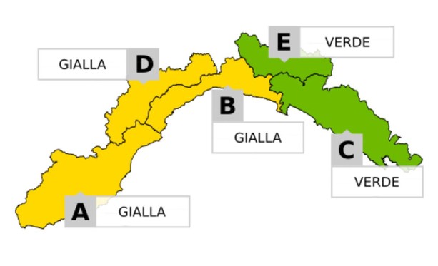 Maltempo: allerta gialla per temporali nel savonese