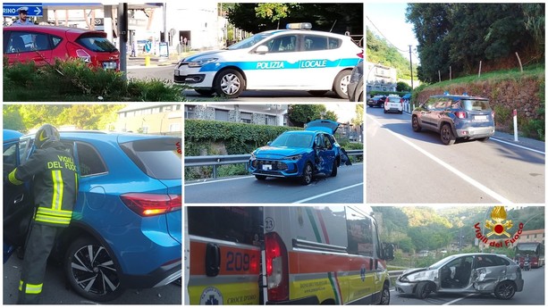 Savona, scontro tra due auto in via Nazionale Piemonte: viabilità in tilt, due feriti (FOTO)