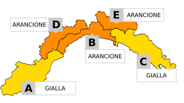 Maltempo in tutta la Liguria, domenica 18 ottobre allerta arancione nel levante savonese e in Val Bormida Maltempo in tutta la Liguria, domenica 18 ottobre allerta arancione nel levante savonese e in Val Bormida