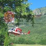 L'elicottero dei vigili del fuoco in valle Po per le ricerche di un saluzzese di 31 anni