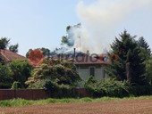 Fossano, in fiamme porzione di tetto di Villa Souchon [FOTO E VIDEO]