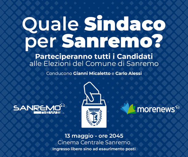 Quale sindaco per Sanremo? Lunedì 13 maggio alle 20.45 al Teatro Centrale il primo dibattito tra i candidati