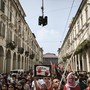 &quot;Basta armi a Israele&quot;. Partito da piazza Castello il corteo pro Palestina [FOTO]