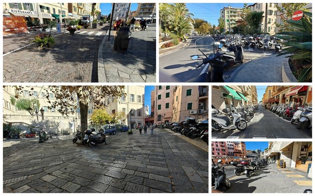 Sanremo, parcheggi per moto al collasso: caos, divieti ignorati e pochi stalli mentre la città cambia volto