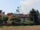 Fossano, in fiamme porzione di tetto di Villa Souchon [FOTO E VIDEO]