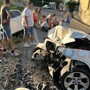 Cinque feriti nello scontro tra due autovetture a Sommariva Perno