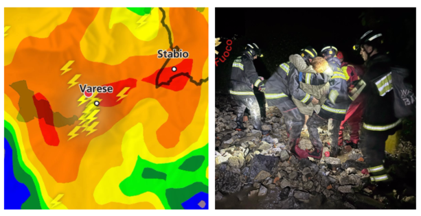 Maltempo, sul Varesotto notte di piogge intense e temporali. Nel Comasco allagamenti ed evacuati