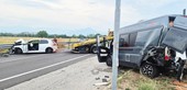 Scontro tra auto e camper sulla Statale 231, strada bloccata a Centallo