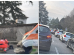 Investita in bici in via Copelli: donna ferita e traffico in tilt