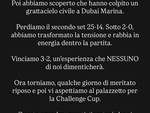 Paura a Dubai durante la finale del NAS Tournament di volley: allarme missili nel palazzetto, poi la rimonta di Cuneo