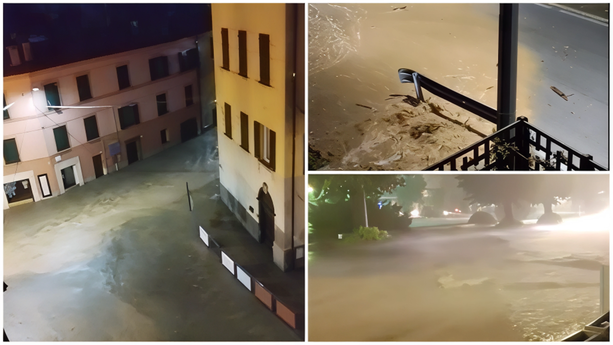 Maltempo, precipitazioni intense in Val Bormida: strade allagate, il fiume Bormida oltre il secondo livello di guardia