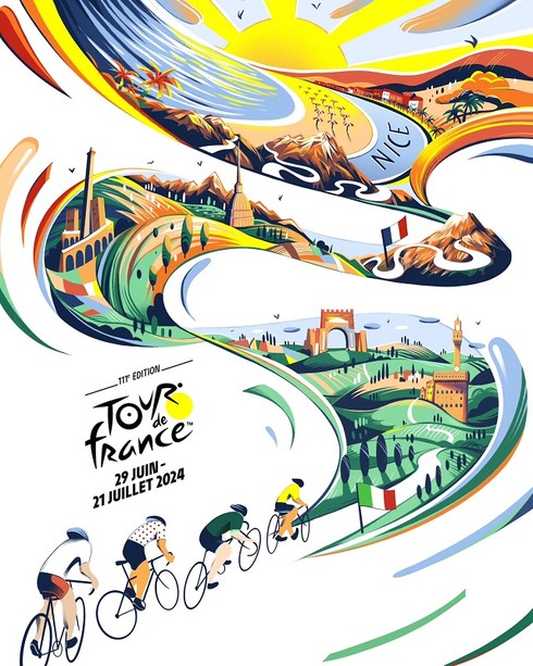 E’ un torinese l’autore del manifesto ufficiale del Tour de France 2024 (Foto)