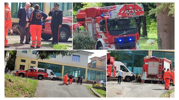 Incendio al centro accoglienza 'Il Faggio' di Nava (foto)