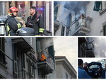 Incendio di stasera in via Zeffiro Massa a Sanremo, palazzo inagibile per la notte: sfollate nove famiglie (Foto e Video)