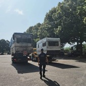 Controlli al parco Ruffini: sequestrati un camper e una roulotte