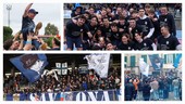 Calcio, Savona. Stadio e centro città, sono iniziate le celebrazioni per la promozione biancoblu (FOTO E VIDEO)