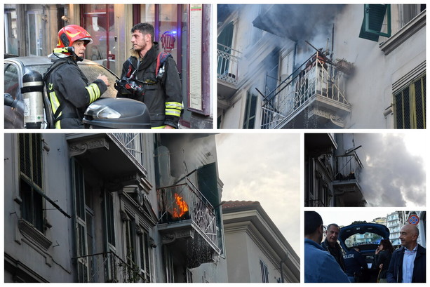 Incendio di stasera in via Zeffiro Massa a Sanremo, palazzo inagibile per la notte: sfollate nove famiglie (Foto e Video)