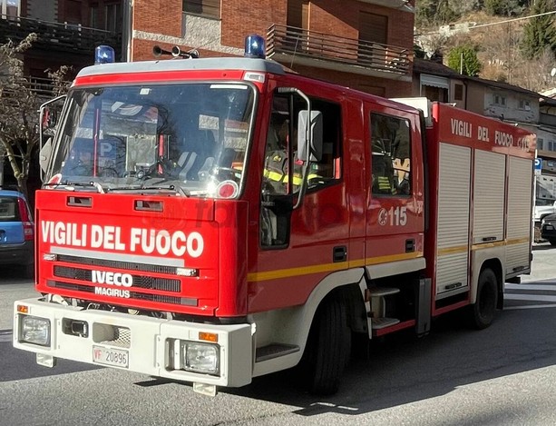 Incendio a Lisio: in fiamme una caldaia a legna