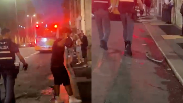 Rissa sul bus della linea 1 in via Cantore, mezzo danneggiato e polizia sul posto Rissa sul bus della linea 1 in via Cantore, mezzo danneggiato e polizia sul posto