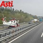 Incidente sulla A21 tra Felizzano e Asti Est, intervenuto l'elisoccorso
