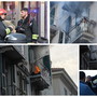 Incendio di stasera in via Zeffiro Massa a Sanremo, palazzo inagibile per la notte: sfollate nove famiglie (Foto e Video)