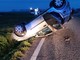 Un Fiat Punto si ribalta in via Virle a Vigone Un Fiat Punto si ribalta in via Virle a Vigone