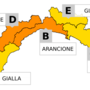 Maltempo, modificata l'allerta: diventa arancione nel centro-levante savonese e in Val Bormida