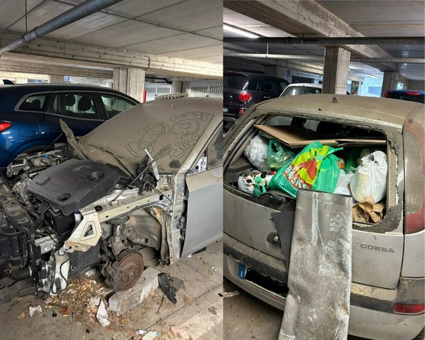 Viaggio nel garage trasformato in sfasciacarrozze: "E' un museo dell'orrore, ora le smontano pure" [FOTO e VIDEO]