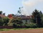 Fossano, in fiamme porzione di tetto di Villa Souchon [FOTO E VIDEO]